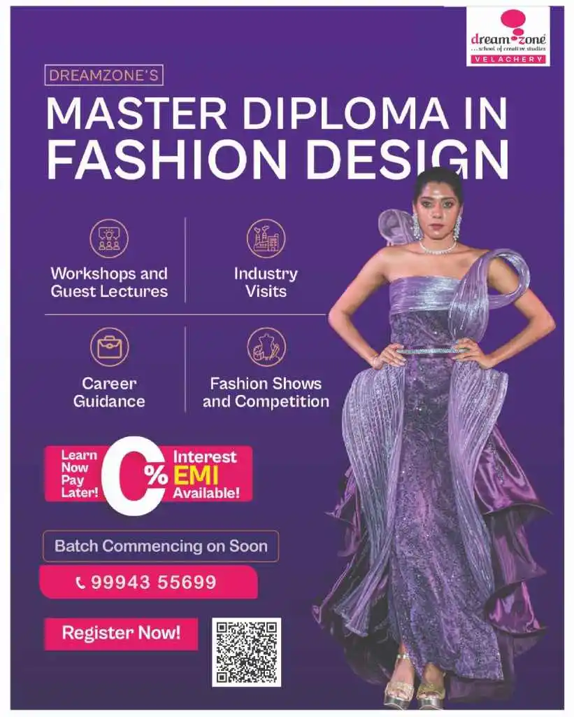 Master Diploma Fashion Design course Dreamzone Velachery Chennai
